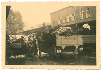 Augsburger Stadtmarkt um 1930